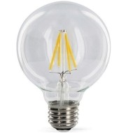 Λάμπα led filament G125 globe Ε27 4W 230V 6000K ψυχρό λευκό φως 500lumen δέσμης 360°