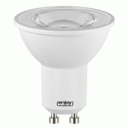 Λάμπα LED GU10 Ø50mm 4.9W 220-240V θερμό φως 3000k 570lm δέσμης 110° 15000h