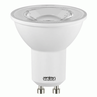 Λάμπα LED GU10 4.2W θερμό φως 3000k 370lm δέσμης 36° 15000h Ø50mm