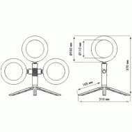 Φωτογραφικό δαχτυλίδι - Ring Light 6  Ø160mm 10W 3000k/4000k/6500k με Usb & 2.1mt καλώδιο
