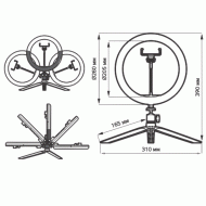 Φωτογραφικό δαχτυλίδι - Ring Light 10  Ø260mm 14W 3000k/4000k/6500k με Usb & 2.1mt καλώδιο