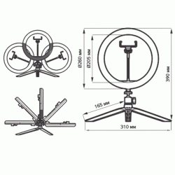 Φωτογραφικό δαχτυλίδι - Ring Light 10  Ø260mm 14W 3000k/4000k/6500k με Usb & 2.1mt καλώδιο