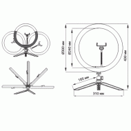 Φωτογραφικό δαχτυλίδι - Ring Light 12  Ø300mm 15W 3000k/4000k/6500k με Usb & 2.1mt καλώδιο