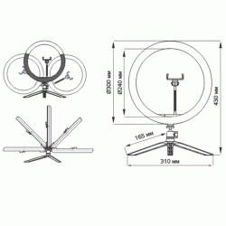 Φωτογραφικό δαχτυλίδι - Ring Light 12  Ø300mm 15W 3000k/4000k/6500k με Usb & 2.1mt καλώδιο