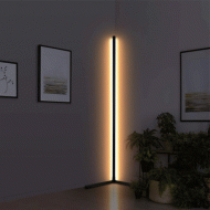 Led φωτιστικό κολώνα για γωνίες 12W θερμό φως 3000k εσωτερικών χώρων IP20 ντιμαριζόμενο