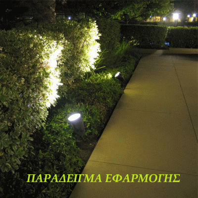 Φωτιστικό κήπου καρφωτό LED PAR38 15W ενδιάμεσο φως 4000k 1300lm δέσμης 36⁰ γκρι στεγανό IP65