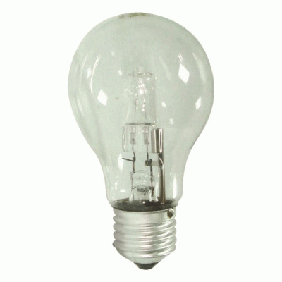 Λάμπα αλογόνου A55 E27 28W 220-240V θερμό φως 2700k 370lm ντιμαριζόμενη 2000h