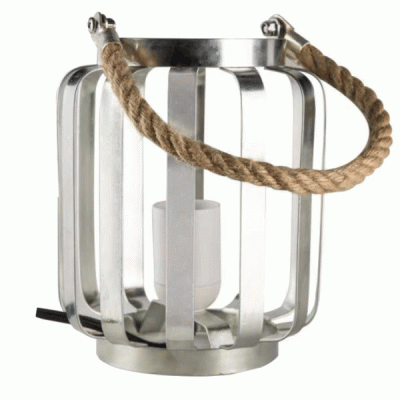 Επιτραπέζιο φωτιστικό κλουβί Ø145xh180mm με ντουί E27 καλώδιο 1.8mt & διακοπτάκι