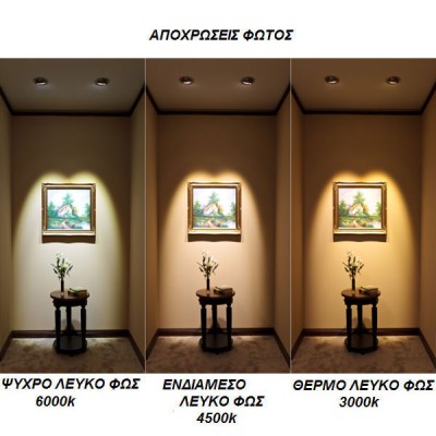 Λάμπα led GU10 Φ50mm 7W 6500k ψυχρό λευκό φως 700 lumen δέσμης 110° 15000h