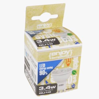 Λάμπα led GU10 Φ50mm 7W 6500k ψυχρό λευκό φως 700 lumen δέσμης 110° 15000h