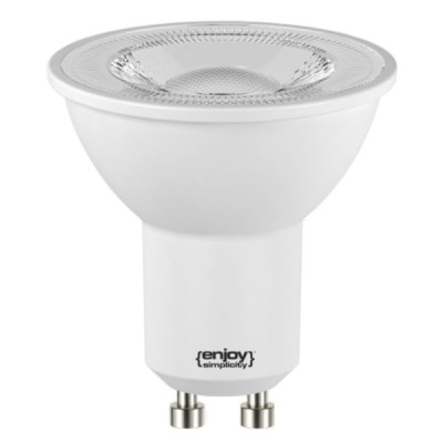 Λάμπα led GU10 Φ50mm 7W 6500k ψυχρό λευκό φως 700 lumen δέσμης 110° 15000h