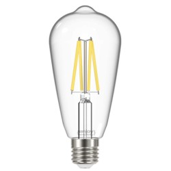 Λάμπα led Filament clear αβοκάντο ST64 E27 4W 230V 2700k θερμό λευκό φως 470lm δέσμης 320°