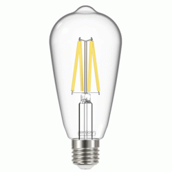 Λάμπα LED FILAMENT CLEAR ST64 E27 7.2W 220-240V θερμό φως 3000k 806lm δέσμης 320° 15000h