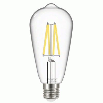 Λάμπα LED FILAMENT CLEAR E27 ST64 7.8W 220-240V θερμό φως 3000k 806lm δέσμης 320° ντιμαριζόμενη Λάμπα LED FILAMENT CLEAR E27 ST64 7.8W 220-240V θερμό φως 3000k 806lm δέσμης 320° ντιμαριζόμενη