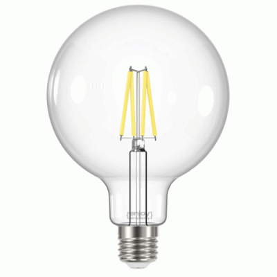 Λάμπα LED FILAMENT CLEAR G95 E27 7.2W 220-240V θερμό φως 3000k 806lm δέσμης 320° 15000h