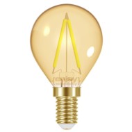 Λάμπα led Filament amber P45 σφαιρική E14 2.3W 230V 2000k θερμό λευκό φως 180lm δέσμης 320° 15000h