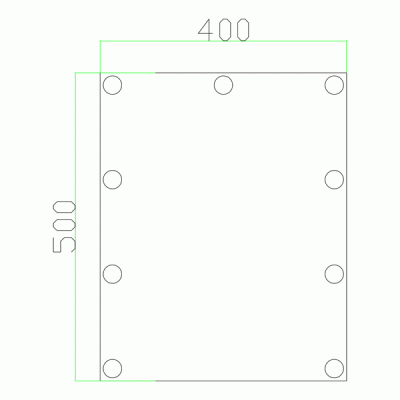 Καθρέπτης μακιγιάζ με led φωτισμό 9W 648lm παραλληλόγραμμος 40X50cm και δυνατότητα επιλογής χρώματος φωτισμού