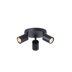 Σποτ μεταλλικό 3φωτο με ντουί 3XGU10 Max 7W Φ180X135mm μαύρο χρώμα ARTE ILLUMINA OLYMP