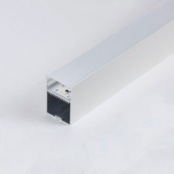 Φωτιστικό επίτοιχο γραμμικό led 71,4w 2,0m με ενσωματωμένη πλακέτα 3000Κ θερμό φως 35-40V 65x45 λευκό χρώμα PVC
