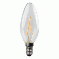 Λάμπα led κεράκι crossed filament 5W E14 σε ψυχρό λευκό φως 6500K 480lm 220-240V με διάφανο γυαλί σε συσκευασία 3 τεμαχίων