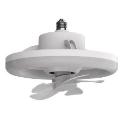 Ανεμιστήρας 10W Φ26 βιδωτός σε Ε27 30W με φωτισμό LED DIMMABLE 1957lm σε λευκό χρώμα τηλεχειριζόμενος 