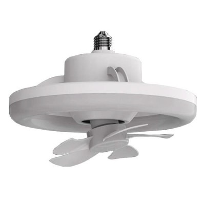 Ανεμιστήρας 10W Φ26 βιδωτός σε Ε27 30W με φωτισμό LED DIMMABLE 1957lm σε λευκό χρώμα τηλεχειριζόμενος 