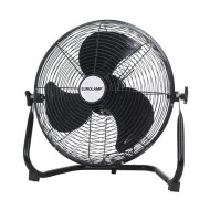 Ανεμιστήρας δαπέδου μεταλλικός μαύρος Φ35 60W με λαβές μεταφοράς και ρυθμιζόμενη γωνία αέρα 180°
