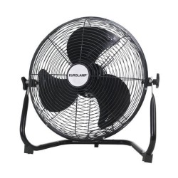 Ανεμιστήρας δαπέδου μεταλλικός μαύρος Φ35 60W με λαβές μεταφοράς και ρυθμιζόμενη γωνία αέρα 180°