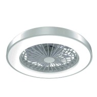 Ανεμιστήρας οροφής τηλεχειριζόμενος με LED 36W DIMMABLE & διάμετρο Φ50cm 22W DC με 7 διάφανα ABS πτερύγια λευκός