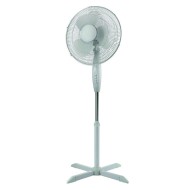 Aνεμιστήρας με ορθοστάτη διάμετρο Φ45cm 230V 55W σε λευκό χρώμα 3 ταχυτήτων με δυνατότητα περιστροφής & ρυθμιζόμενο ύψος