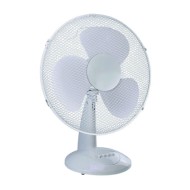 Ανεμιστήρας επιτραπέζιος 230V AC με διάμετρο Φ30cm 35W 3 ταχύτητες με 3 πτερύγια σε λευκό χρώμα