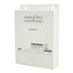 Τροφοδοτικό CCTV FOLKSAFE FS-DC121608W 16 εξόδων, 12V/8A, αδιάβροχο IP65