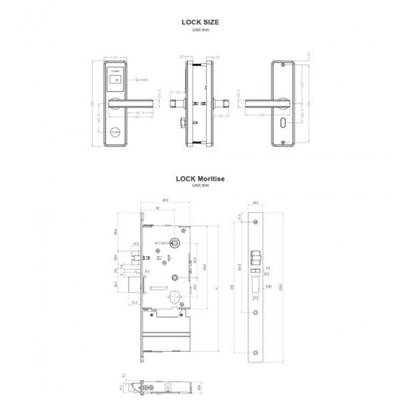 Κλειδαριά RFID τεχνολογίας Mifare με οθόνη LCD σε χρυσό χρώμα ORBITA E4131A GOLD