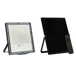 Ηλιακός προβολέας 60W SOLAR SMD LED FLOOD LIGHT με φωτοβολταϊκό πάνελ & χειριστήριο 4000K ενδιάμεσο φως IP66 90° Ra80