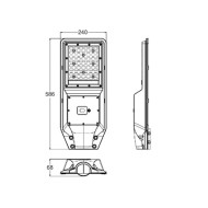 Ηλιακό φωτιστικό δρόμου LED SOLAR LUMINAIRE 150W 4000K ενδιάμεσο φως IP65