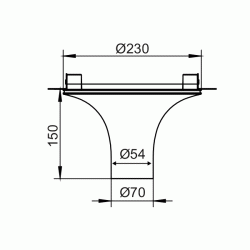 Φωτιστικό σποτ οροφής TRIMLESS γύψινο D23xh15cm για λάμπα GU10 σε λευκό χρώμα