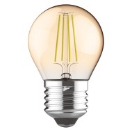 Λάμπα led σφαιρική μελί filament με ντουί Ε27 5W 230V 2700k θερμό λευκό φως 400lumen 30000h