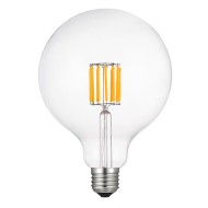 Λάμπα led filament Globe Ε27 Ø125mm 10W 230V AC 6500k ψυχρό λευκό φως 1120Lm