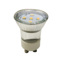 Λάμπα LED SMD GU10 MINI 230V AC 3W ενδιάμεσο χρώμα φωτός 4000K & ευρεία δέσμη 120° 270lm Ra80