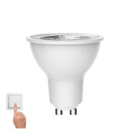 Λάμπα led GU10 6W 3000k θερμό λευκό φως 420lm δέσμης 36° με δυνατότητα ρύθμισης έντασης φωτός