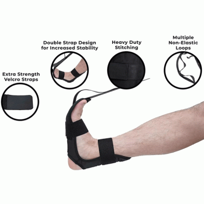 Ελαστικός ιμάντας για ασκήσεις Pilates/Yoga GYM-0022 110cm μαύρος