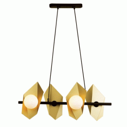 Κρεμαστό φωτιστικό POLYGON 4xG9 68x26xh120cm χρυσό/μαύρο μεταλλικό και γυαλί