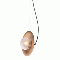 Κρεμαστό φωτιστικό LAYLA 1xG9 20x14xh122cm μεταλλικό και γυάλινο ορειχάλκινο/μαύρο