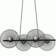 Κρεμαστό φωτιστικό KOBE 4xΕ27 71x35xh119cm μαύρο μεταλλικό