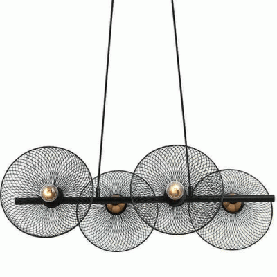 Κρεμαστό φωτιστικό KOBE 4xΕ27 71x35xh119cm μαύρο μεταλλικό