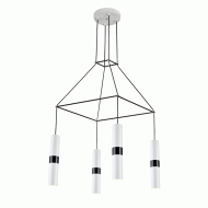Κρεμαστό φωτιστικό DA VINCI 4xGU10 λευκό μεταλλικό 56x56xh150cm