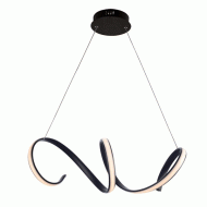Κρεμαστό φωτιστικό οροφής LED CLEO 40W θερμό φως 3000k 2400lm μαύρο αλουμινίου 64x22xh120cm
