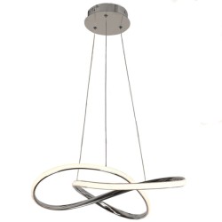 Κρεμαστό φωτιστικό LED GORDIUS 48W 3000k θερμό λευκό φως 2880lm 48x44xh120cm χρώμιο αλουμινίου