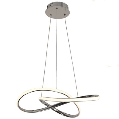 Κρεμαστό φωτιστικό LED GORDIUS 48W 3000k θερμό λευκό φως 2880lm 48x44xh120cm χρώμιο αλουμινίου Κρεμαστό φωτιστικό LED GORDIUS 48W 3000k θερμό λευκό φως 2880lm 48x44xh120cm χρώμιο αλουμινίου