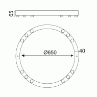 Led cob φωτιστικό οροφής 36W θερμό φως 3000k 3240lm λευκό αλουμινίου D65xh6,5cm Led cob φωτιστικό οροφής 36W θερμό φως 3000k 3240lm λευκό αλουμινίου D65xh6,5cm